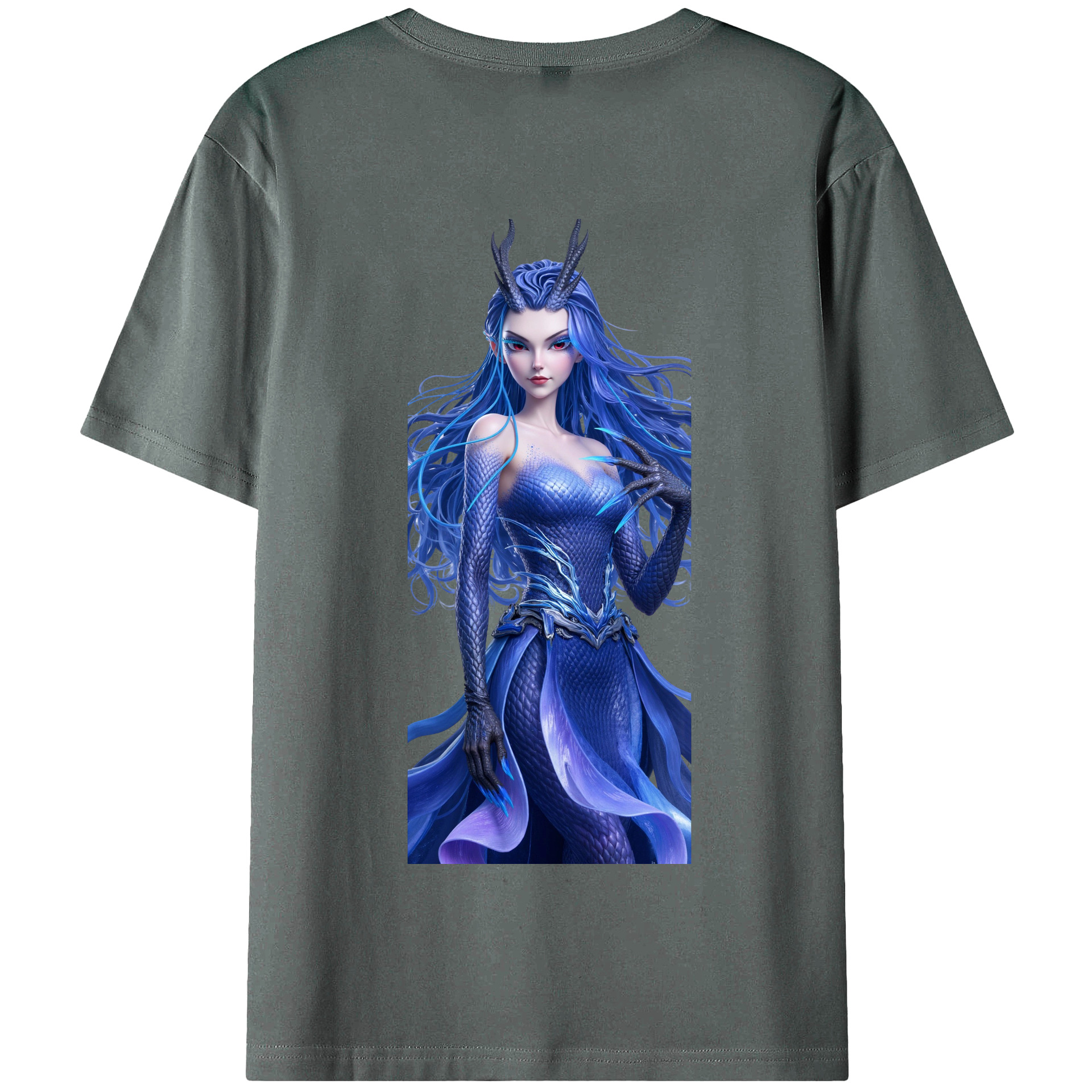 （画像用） Ne Zha 2 ナタ 魔童の大暴れ 綿100％半袖Tシャツ（背面プリント）
